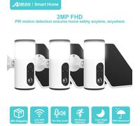ANRAN F2M3 Caméra Surveillance Extérieure Sans Fil Solaire WiFi : Compatible avec le kit de surveillance Compatible avec Alexa-3P