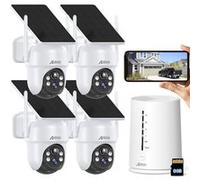 Kit Caméra de Surveillance Sans fil 4MP+Carte sd 64G Blanc