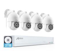ANRAN Kit PoE Caméra de Surveillance,4 Caméras 5MP FHD Extérieure,Kit Vidéosurveillance POE avec NVR disque dur 2TB