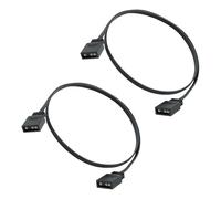 Anrbb Lot de 2 Câble D'extension ARGB 5 V 3 Broches, Rallonge 1m pour Ventilateur LED et Bande Lumineuse, Hub Ventilateur PC ARGB, Adaptateur RGB, Cable RGB PC, Câble LED, Rallonge Électrique 1m