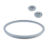 Anrbb WMF - Lot de 3 pièces de rechange pour autocuiseur - 1 joint d'étanchéité en silicone de 22 cm et 2 joints de signal de cuisson - Compatible avec les casseroles de 2,5 l à 8,5 l - Convient pour