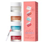 ANRCOLLECT Lot de 4 gommages à lèvres et masque pour les lèvres avec 2 gommages à lèvres et 2 masques au beurre pour les lèvres, hydratation intense pour lèvres sèches et gercées