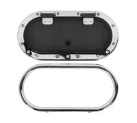 ANrnkYHsh Hublot de Trappe Marine, fenêtre de Bateau, hublot Ovale résistant, Angle réglable de 16 X 8 Pouces, Verre trempé Compatible avec Yacht