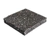 ANRO Lot de 4 tapis de protection de bâtiment, anti-vibration, anti-chute, en caoutchouc, noirs, tapis de terrasse, 100 x 100 x 15 mm