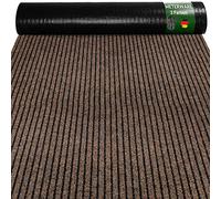 ANRO Mischa Tapis de sol, paillasson, anti-salissures, au mètre, pour l'intérieur et l'extérieur, entrée en rouleau, marron, 240 x 100 cm