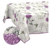 ANRO Nappe en tissu textile lavable - En coton et polyester - Violet - 240 x 140 cm - Pour l'intérieur et l'extérieur