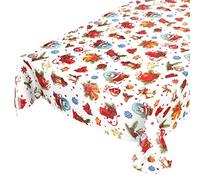 ANRO Nappe en toile cirée, boules de Noël, fête, 100 x 140 cm