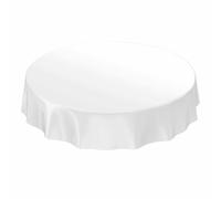 Anro Nappe en toile cirée lavable au mètre Blanc 140 cm