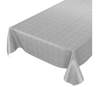Anro Nappe en Toile cirée Lavable Gris Aspect Lin Aspect Textile 200 x 140 cm