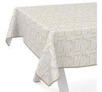 ANRO Nappe en toile cirée lavable, pour table de jardin, de forme ronde, ovale ou rectangulaire, motif labyrinthe moderne, 180 x 100 cm, avec ourlet (bordée)