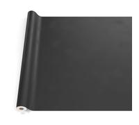 ANRO Nappe en Toile cirée, Lavable, pour Table de Jardin, extérieur et intérieur, Bord coupé, Noire, 200 x 140 cm