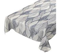 ANRO Nappe en toile cirée lavable, tonnelle, gris, moderne, 220 x 140 cm