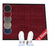 ANRO Paillasson antidérapant - Lavable et imperméable - Rouge - 90 x 150 cm