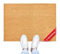 ANRO Paillasson en coco - Produit naturel - Épaisseur : 17 mm - Dimensions : 50 x 80 cm - Uni naturel
