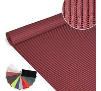 ANRO Tapis de bain en mousse souple - Tapis de bain et de douche - Antidérapant - Couleur unie - Bordeaux - 100 x 130 cm