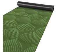 ANRO Tapis de couloir long lavable machine velours Vert Baker 350x50 cm | antidérapant · est coupé mesure · chemin · rouleau · Gris