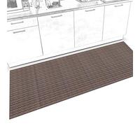 Anro Tapis de cuisine doux antidérapant et ajustable - Velours Itaca - Marron - 65 x 260 cm - Plusieurs tailles / motifs