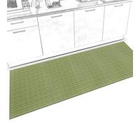 Anro Tapis de cuisine doux antidérapant et ajustable - Velours Itaca - Vert - 65 x 120 cm - Plusieurs tailles / motifs