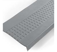 ANRO Tapis de marche avec picots en caoutchouc pour extérieur/intérieur - Tapis pour marches d'escalier avec picots - Antidérapant - Gris - 90 x 30 x 4 cm