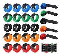 ANROI 25 Pack Sangles Canne à Pêche en 5 Couleurs - pour Canne Pêche, Raquette Badminton, Clubs Golf - Solides, Imperméables et Durables