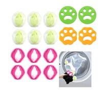 ANROI Lot de 16 Boules Anti-Poils pour Machine à Laver, Éliminateur de Poils d'Animaux, Réutilisable, Balles Anti-Folies pour Machine（C）