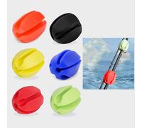 ANROI Lot de 6 Fixations pour Canne à pêche, protège-Canne, Pince Caoutchouc, Barre Silicone pour pêche, Support réutilisable