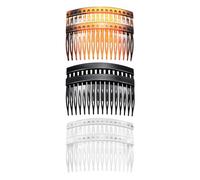ANROI Lot de 6 Peignes à Cheveux Décoratifs Français - Accessoires de Coiffure pour Filles et Femmes - 16 et 23 Dents - Couleurs Classiques