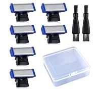 ANROLA Lot de 6 têtes de rasoir compatibles avec Microtouch Solo 2 brosses de nettoyage avec boîte (6 pièces)