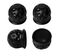 Anruyi 4PCS Cache Boule Attelage, Barre de Remorquage Boule Attelage Caoutchouc Noir, Capuchon de Protection de Boule d'attache Remorque, Protège Boule D'attelage Capuchon （6 * 6 * 6.3cm）