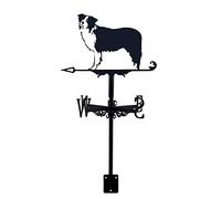 ANSAIR Girouette en métal Border Collie, girouette Vintage, indicateur de Direction du Vent avec revêtement antirouille for extérieur, abris de Jardin, décoration de granges