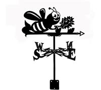 ANSAIR Girouette en métal Girouette en Fer avec Support de Montage Décoration Animale Girouette Abeille Libellule Indicateur de Direction du Vent Outil de Mesure Est Sud Ouest Nord
