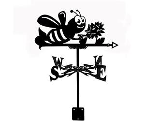 ANSAIR Girouette en métal Girouette en Fer avec Support de Montage Décoration Animale Girouette Abeille Libellule Indicateur de Direction du Vent Outil de Mesure Est Sud Ouest Nord