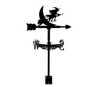 ANSAIR Girouette for Toit, sorcière Magique créative en Lune, girouette météo, indicateur de Direction du Vent for Jardin extérieur, Ferme et Cour
