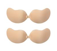 ANSAIR Soutien-Gorge Push-up Invisible, Soutien-Gorge Collant sans Bretelles Dos Nu réutilisable for Femme (Color : 2 Pcs Skin, Size : B_Standard)