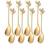 AnSaw Lot de 8 cuillères à expresso élégantes en acier inoxydable, parfaites pour le café, la demitasse, le dessert et le thé, taille mini pour les petites portions