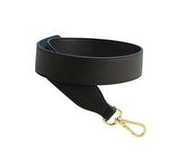 Anse de Sac Bandouliere Sangle Similicuir Femmes Lanière Épaule Chaîne pour Sac à Main Pochette avec Métal Mousqueton (Noir)