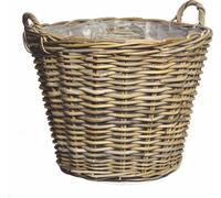 Anse panier à plantes en osier - naturel - Taille : 45 cm (XL)