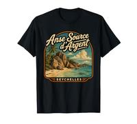 Anse Source d'argent Seychelles Famille Vacances Lune de Miel T-Shirt
