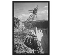 Ansel Adams - Boulder Dam Transmission Lines Side of Cliff (1941) - 17, X 22, Fine Art Print-1 Retro Encadré Peinture décorative et art Impression d'art moderne pour chambre à coucher familiale 20 x