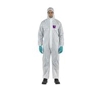 Ansell AlphaTec 1500 Model 138, Combinaison de Travail Jetable, Protection Chimique Type 5/6, Tenue Intégrale et Déperlante, Bricolage et Peinture, Homme Femme, Blanc, Taille XL (1 Pièce)