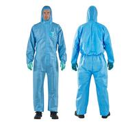 Ansell AlphaTec 1500 Model 138, Combinaison de Travail Jetable, Protection Chimique Type 5/6, Tenue Intégrale et Déperlante, Bricolage et Peinture, Homme Femme, Blanc, Taille 2XL (1 Pièce)