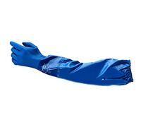 Ansell AlphaTec 23-201 Gants de Travail en PVC, Résistance au Froid et Contact Alimentaire, Souple et Impermeable, Sécurité Industrielle, Gant de Protection Homme Femme, Bleu, Taille M (6 Paires)