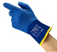 Ansell AlphaTec 23-202 Gants de Travail en PVC, Résistance Thermique Anti-Froid, Sécurité Alimentaire, Protection Industrielle, EPI Homme Femme, Bleu, Taille M (6 Paires)