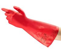Ansell AlphaTec 37-900 Gants en Nitrile, Protection Chimique, Liquides et Solvants Industriels, Gant Impérméable Très Résistant, Réutilisable, Homme Femme, Rouge, Taille L (12 Paires)