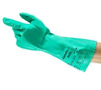 Ansell AlphaTec 39-124 Gants de Travail en Nitrile Renforcé, Gant de Protection Chimique Robuste, Préhension et Dextérité Élevées, Support Coton, Taille M (12 Paires)