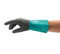 Ansell AlphaTec 58-270 Gants Protection Chimique, Comfort et Souplesse Elevés, Gant Nitrile Impérméable Étanche, EPI Industriel, Réutilisable, Vert (12 Paires)