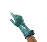 Ansell AlphaTec 58-335 Gants de Travail Chimique, Protection Haute Performance, Enduction Double Couches, Gant Nitrile Impérméable Étanche, Réutilisable, Vert, Taille XL (12 Paires)
