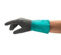 Ansell AlphaTec 58-530W Gants Protection Chimique en Nitrile, Gant Impérméable Très Résistant Liquides et Solvants, EPI Homme Femme, Réutilisable, Taille XL (6 Paires)
