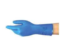 Ansell AlphaTec 79-700 Gants de Travail Multi-Usage, Résistance Chimique et Contact Alimentaire, Protection Nitrile Homme Femme, Sans Latex, Réutilisable, Bleu, Taille M (12 Paires)