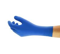 Ansell AlphaTec 87-305 Gants de Travail Multi-Usage, Résistance Chimique et Contact Alimentaire, Gant Latex Homme Femme, Finition Intérieure Coton, Bleu, Taille XL (12 Paires)